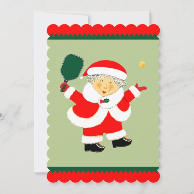 Pickleball Christmas Holiday Card (Front)