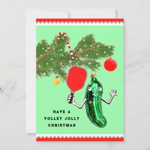 Pickleball Christmas Holiday Card