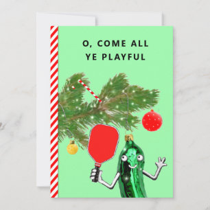Pickleball Christmas Holiday Cards