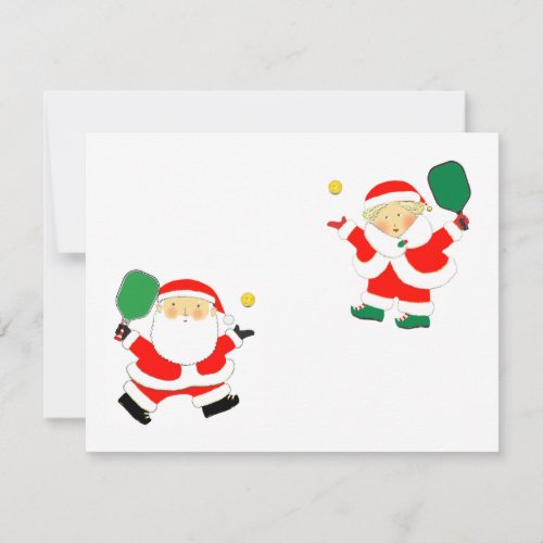 Pickleball Christmas Holiday Cards