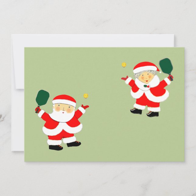 Pickleball Christmas Holiday Cards (Front)