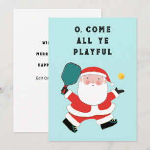Pickleball Christmas Holiday Cards