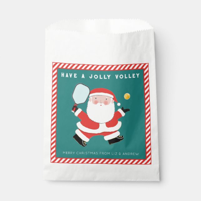 Pickleball Christmas Holiday Favor Bag (Front)