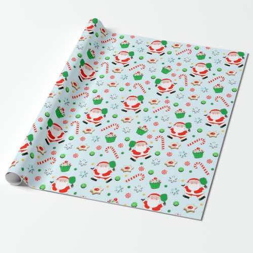 Pickleball Christmas Holiday Gift Wrapping Paper