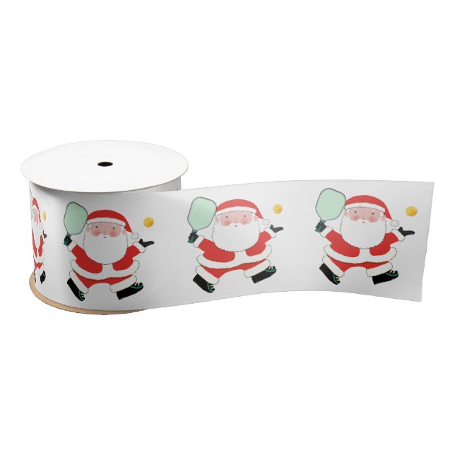 Pickleball Christmas Holiday Gifts Satin Ribbon (Spool)