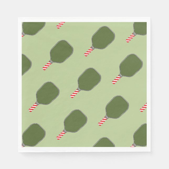Pickleball Christmas Holiday Napkins (Front)