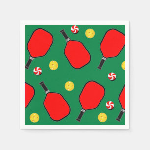 Pickleball Christmas Holiday Party Napkins