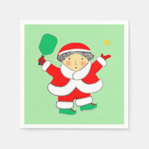 Pickleball Christmas Holiday Party Napkins