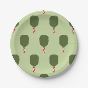 Pickleball Christmas Holiday Party Paper Plates