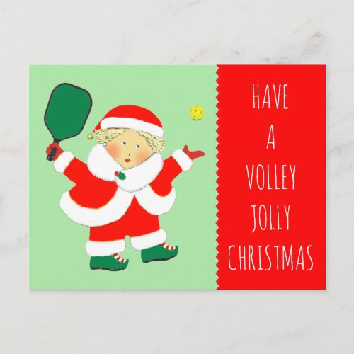 Pickleball Christmas Holiday Postcard