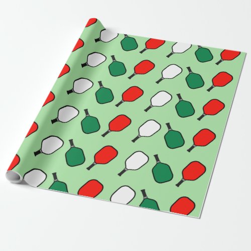 Pickleball Christmas Holiday Wrapping Paper