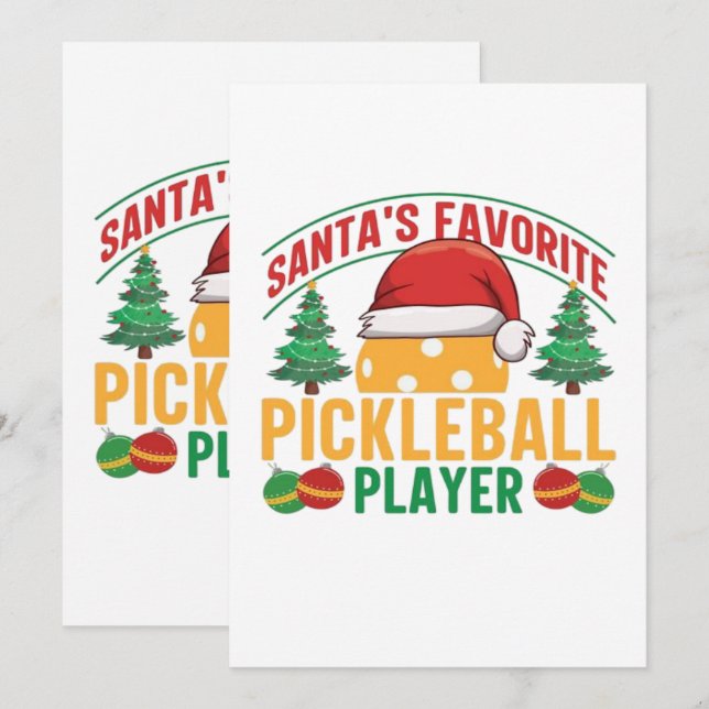 Pickleball Christmas  Invitation (Front/Back)