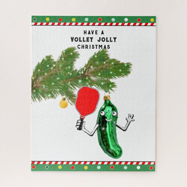 Pickleball Christmas Jigsaw Puzzle (Vertical)
