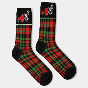 Pickleball Christmas Joy Santa Paddle Plaid Socks