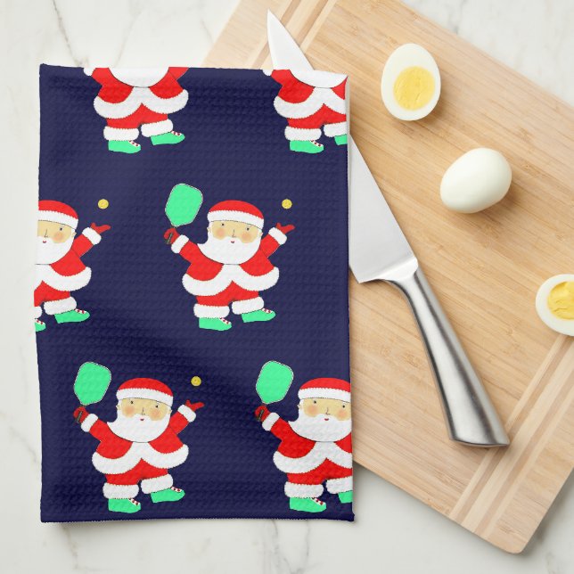 Pickleball Christmas Kitchen Towel (Quarter Fold)