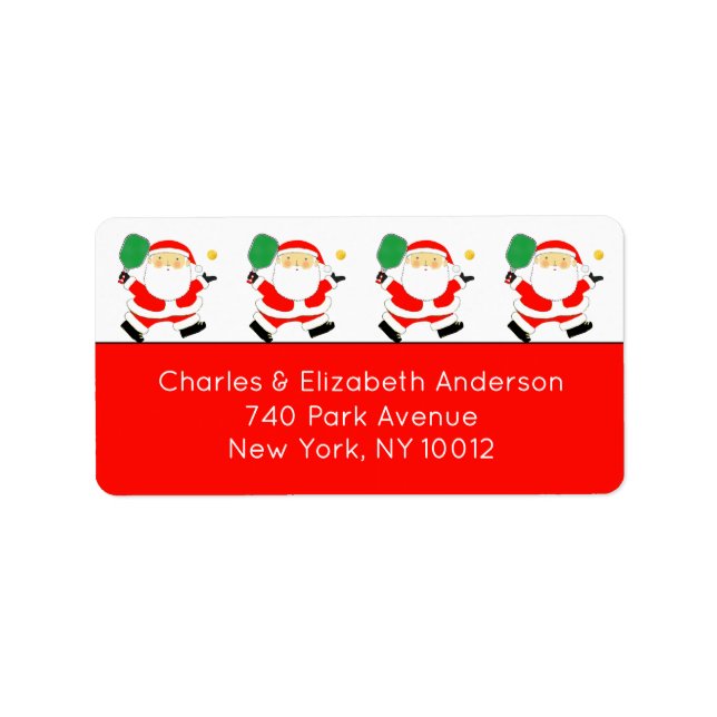 Pickleball Christmas Label (Front)
