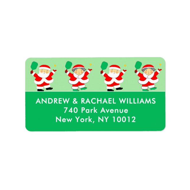 Pickleball Christmas Label (Front)