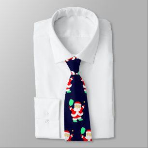 Pickleball Christmas Neck Tie