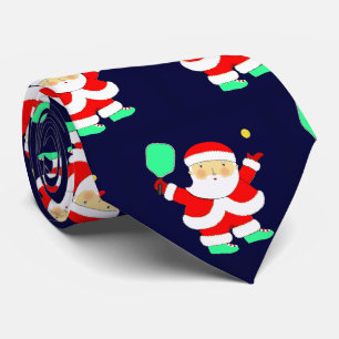 Pickleball Christmas Neck Tie
