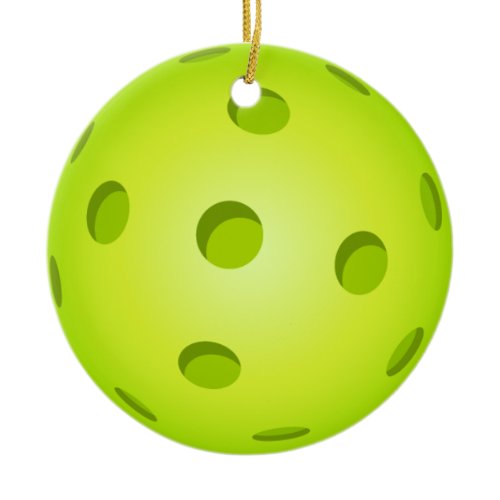 Pickleball Christmas Ornament - Ceramic Circle
