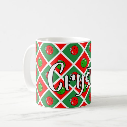 Pickleball Christmas Ornaments Personalized Coffee Mug