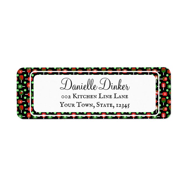 Pickleball Christmas Paddles Party Invites Cards  Label (Front)