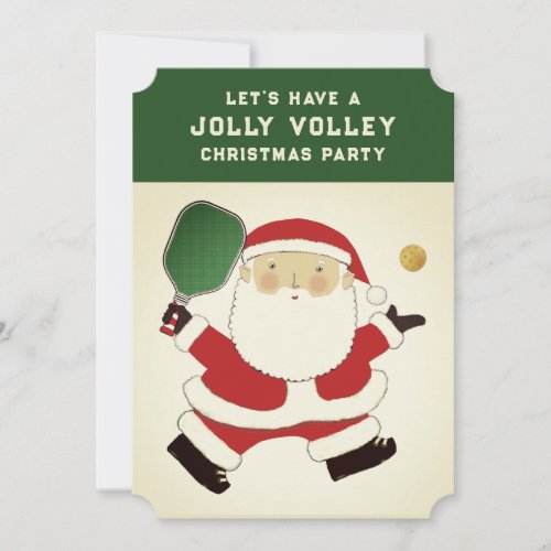 Pickleball Christmas Party Invitations