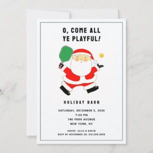 Pickleball Christmas Party Invitations