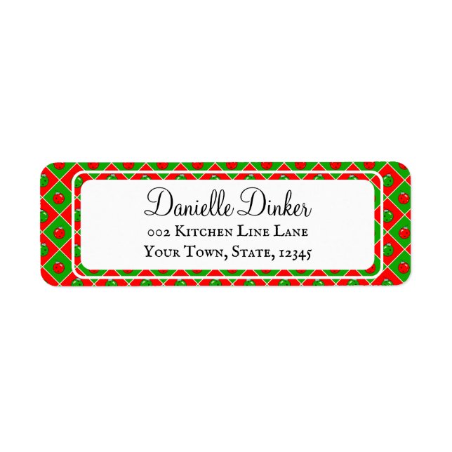 Pickleball Christmas Party Invites Cards Festive Label (Front)
