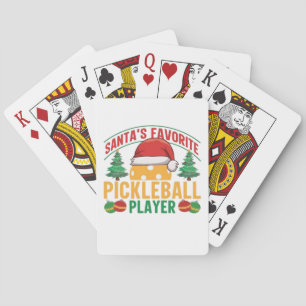 Pickleball Christmas Poker Cards