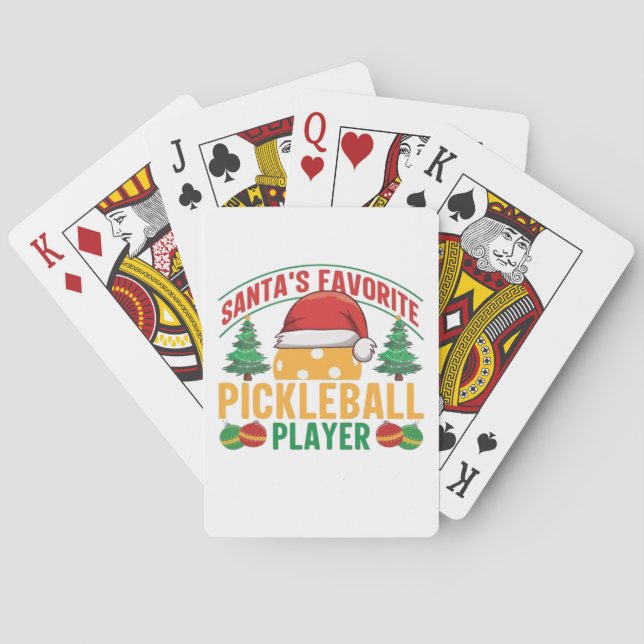 Pickleball Christmas  Poker Cards (Back)