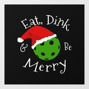 Pickleball Christmas Saying Floor Decals