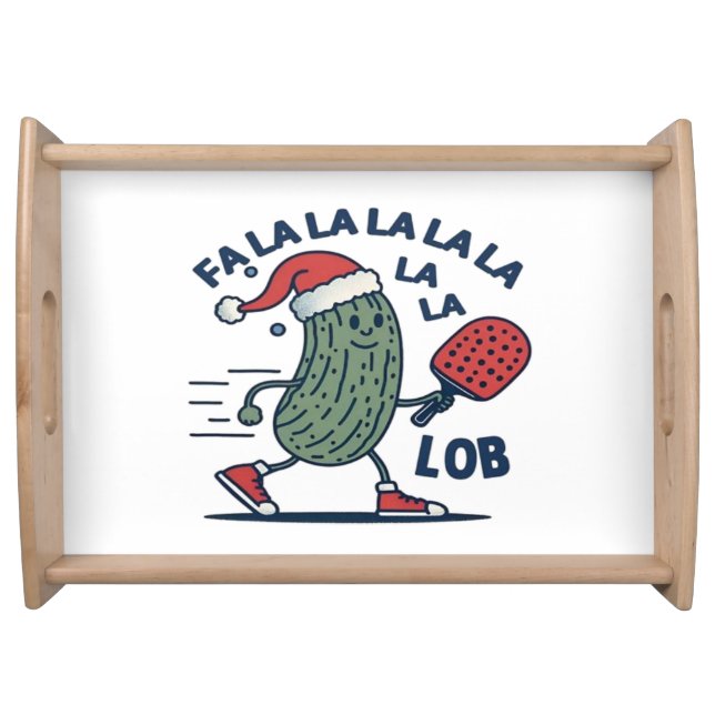 Pickleball Christmas Serving Tray (Front)
