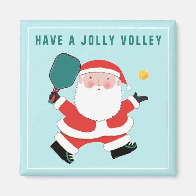 Pickleball Christmas Stocking Stuffer Magnet (Front)