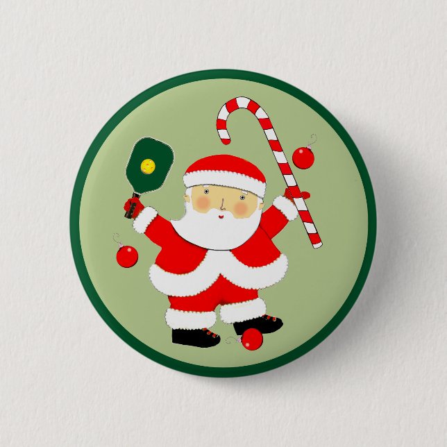 Pickleball Christmas Stocking Stuffers Button (Front)