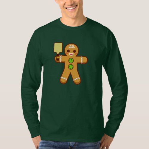 Pickleball Christmas T_Shirt _ Gingerbreadman