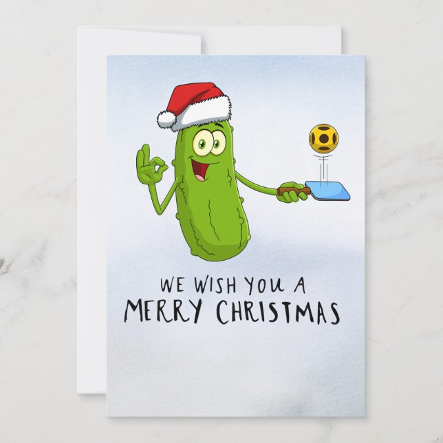 Pickleball Christmas themed Holiday Card (Front)