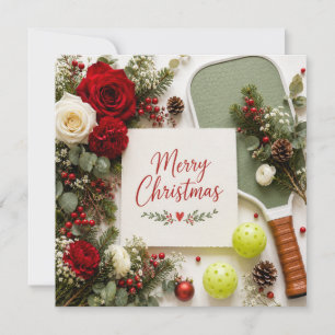 Pickleball Christmas themed Holiday Card