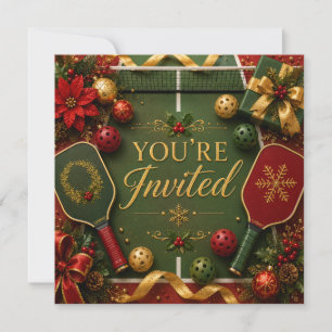 Pickleball Christmas themed Invitation