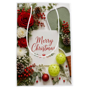 Pickleball Christmas themed Medium Gift Bag