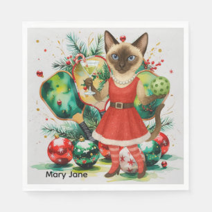 Pickleball Christmas themed  Napkins