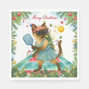 Pickleball Christmas themed Napkins