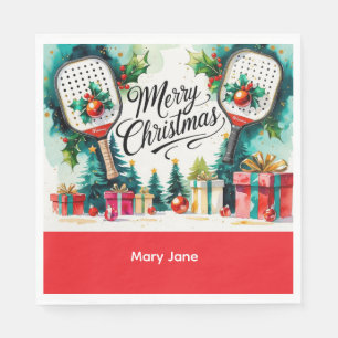 Pickleball Christmas themed  Napkins