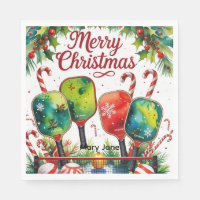 Pickleball Christmas themed