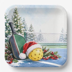 Pickleball Christmas themed  Paper Plates