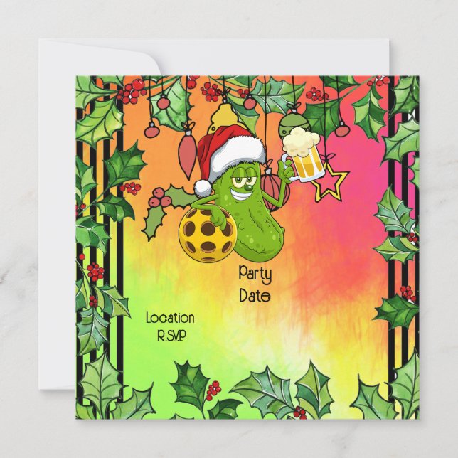 Pickleball Christmas themed  Save The Date (Front)