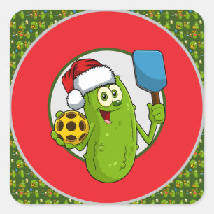 Pickleball Christmas themed Square Sticker