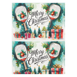 Pickleball Christmas Themed Tablecloth