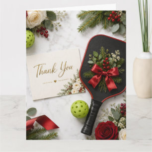 Pickleball Christmas themed Thank You Card