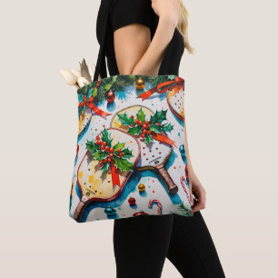 Pickleball Christmas themed  Tote Bag